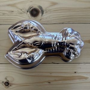 Vintage Copper Lobster Cake Ice Mold Wall Hanging 10" Seaside Decor